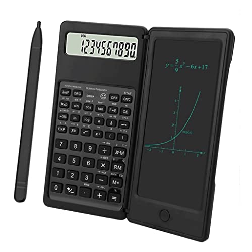 WYXBY Scientific Calculator 10-Digit LCD Display with Writing Tablet for High School and College (Color: D)
