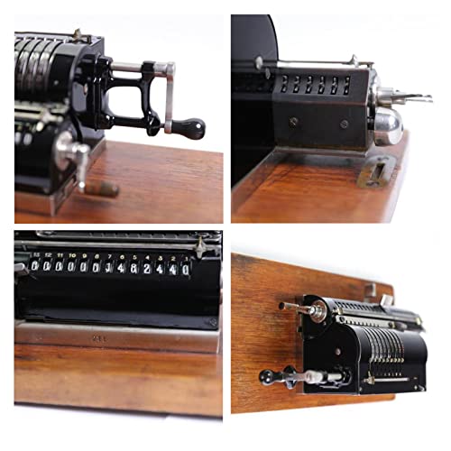 Amdsoc Vintage Hand Crank Calculator with Original Wooden Box - Germany Early Last Century - 321613CM