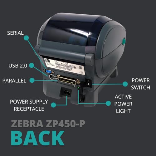 Koncept Zebra ZP450 Direct Thermal Label Printer - 1 Year Warranty (Renewed)