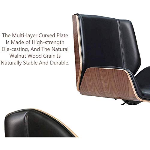 Drafting Stool with Wheels Adjustable Leather Ergonomic Office Chair