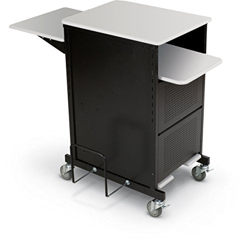 Balt Presentation Cart with CPU Holder, 18-Inch by 20-Inch by 47-1/2-Inch, Gray/Black