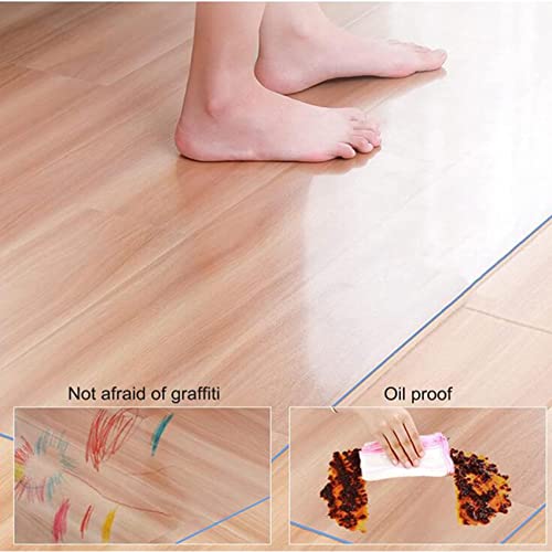 REMYSAOS Floor Protector PVC Transparent Chair Mat - Thick 1.5mm, Hardwood & Carpet, Non-Skid Waterproof Rug Runner, Customizable Sizes