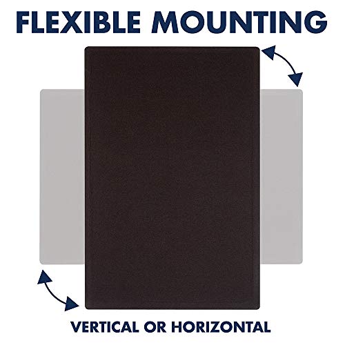 Quartet Bulletin Board, Fabric, 4' x 3', Frameless, Fiberboard, Oval Office, Black (7684BK)