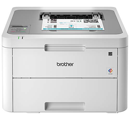 Brother HL-L3210CW Compact Digital Color Printer Providing Laser Printer Quality Results with Wireless, Amazon Dash Replenishment Enabled, White