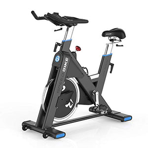 pooboo Pro Belt Drive Exercise Bike Stationary, Indoor Cycling Bike Trainer High Weight Capacity, Heavy Duty Flywheel with Commercial Standard by