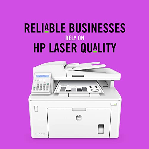 HP Laserjet Pro MFP M227fdn All-in-One Laser Printer with Print Security, Print Scan Copy Fax, Auto Duplex Printing, 250-sheet Input Tray, 35-Sheet ADF, 2-line LCD, White-Bundle with Printer Cable.