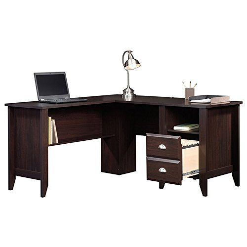 Pemberly Row L Shaped Computer Desk in Jamocha Wood