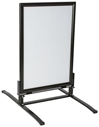 Displays2go 24 x 36 Inch Sidewalk Sign, Waterproof, Snap Frame, Spring Base, 2 Sided, Black (OWS2436B)
