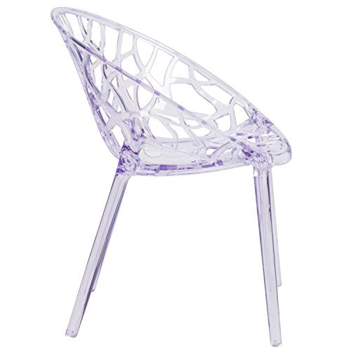 Flash Furniture 4 Pk. Specter Series Transparent Stacking Side Chair