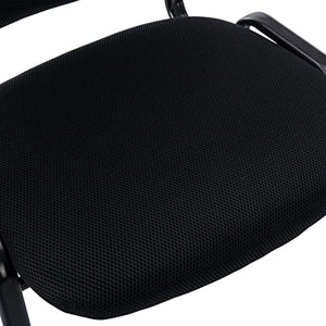 DM Furniture Black Stackable Office Chairs Set of 10 - Mesh Reception Chairs for Meeting/Events/Hall