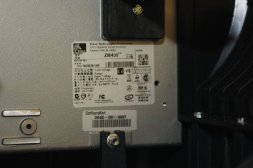 Zebra ZM400-2001-0000T Model ZM400 Thermal Transfer Barcode Printer; 203 dpi/8 dots Resolution, 4.09"/104 mm Print Width, USB, Parallel and Serial Interfaces; Includes US Power Cord
