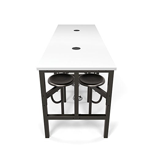 OFM 9008-DVN-WHT Model 9008 Endure Series Standing Height 8 Seat Table, 38'' Height, 31.25'' Width, 95.25'' Length, Dark Vein/White