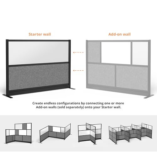 S Stand Up Desk Store Expanse Modular Wall | 70in x 48in Wide Paneling Room Divider