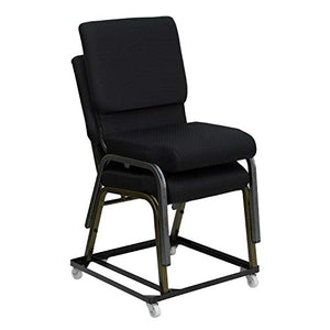 Flash Furniture 8 Pack HERCULES Series Steel Stack Chair with Dolly