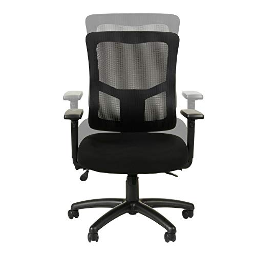Alera ALEELT4214S Elusion II Series Mesh Mid-Back Synchro with Seat Slide Chair, Black