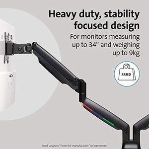 Kensington SmartFit® One-Touch Height Adjustable Dual Monitor Arm - Black (K59601WW)
