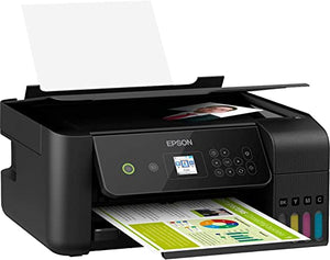 Epson EcoTank ET Series Wireless Color Inkjet All-in-One Supertank Printer, Voice Activated - 10.5 ppm, Print Scan Copy, Borderless Photo Printing, Ethernet, Black