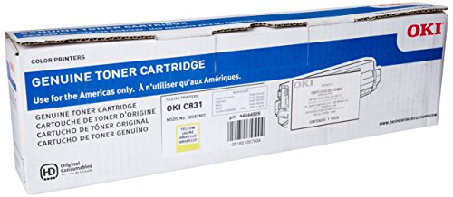 Oki Yellow Toner Cartridge, 10000 Yield (44844509)