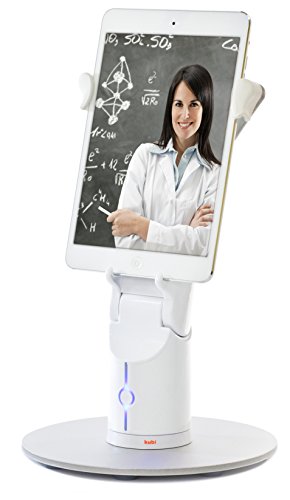 KUBI Classic Telepresence Robot, Web controlled Video Conferencing Robotic Desktop Tablet Stand with Far End Camera Controls for iPad, Galaxy, Android & Windows Tablets, Conformable Mount fits most Tablets from 7 - 10.5" in Portrait or Landscape