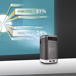 Mini WiFi Projector,VIVIBRIGHT L2 with Synchronize Smart Phone Screen，Palm-Sized 280 ANSI Lumens 480P Portable Projector,Smart Pocket Cinema with 10W Speaker,DLP,100 Inches Pictures,Movie Projector