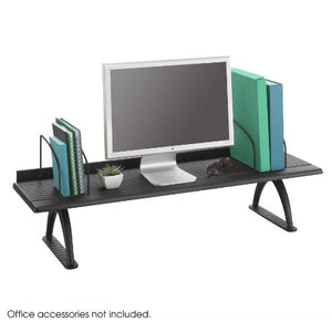 Safco Products 3603BL Wood Desk Riser, 42"W, Black
