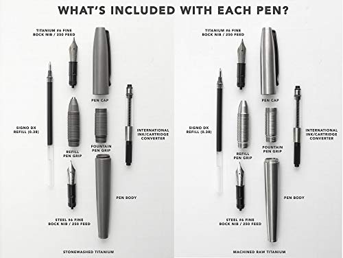 Ti Ultra Pen - The Ultimate 3-in-1 Titanium Pen (Machined Raw)