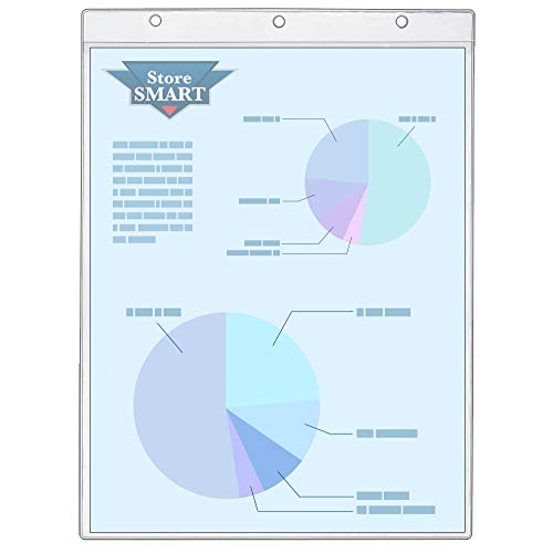 StoreSMART - Sheet Protector - Holes on Short Side, Open Short Side - 200-Pack - 8 1/2" x 11" - Clear Vinyl Plastic - VH1430-200