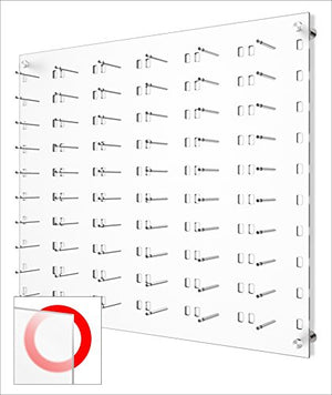 Framedisplays.com Optical Display for 60 Eyewear Frames - Wall Mount Acrylic Sunglass Display Package