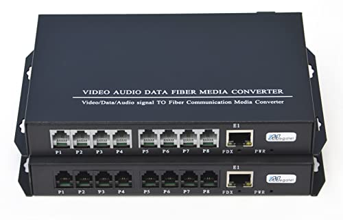 Megatel MC-FXS-8-SC20B 8 Channel POTS Phone Lines Over Fiber Converter + 1 Ethernet Port