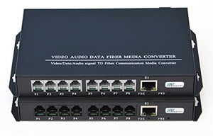 Megatel MC-FXO-8-SC20A Fiber Converter with 8 Channel POTS Phone Lines + 1 Fast Ethernet Port