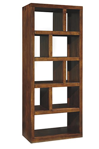 Ashley Furniture Signature Design - Lobink Bookcase - 9 Storage Different Size Cubbies - Brown Finish
