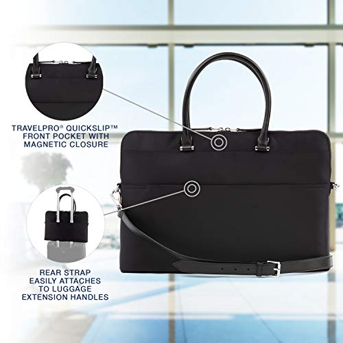 Travelpro Women's Plaitnum Elite-Briefcase, Black, One Size