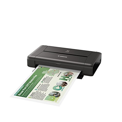 Canon IP110 Photo Printer, 9.0PPM, 50Sht Cap, 12-Inch x7-Inch x2-1/2-Inch, BK