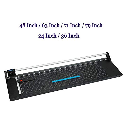 H-E Precision Rotary Paper Trimmer Large Size Rotary Photo Paper Cutter Trimmer Within Thickness of 1mm - 24 Inch / 36 Inch / 48 Inch / 63 Inch / 71 Inch / 79 Inch (36 Inch)