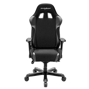 DXRacer OH/KS11/N King Series Black Fabric Gaming Chair - Includes 2 Free Cushions