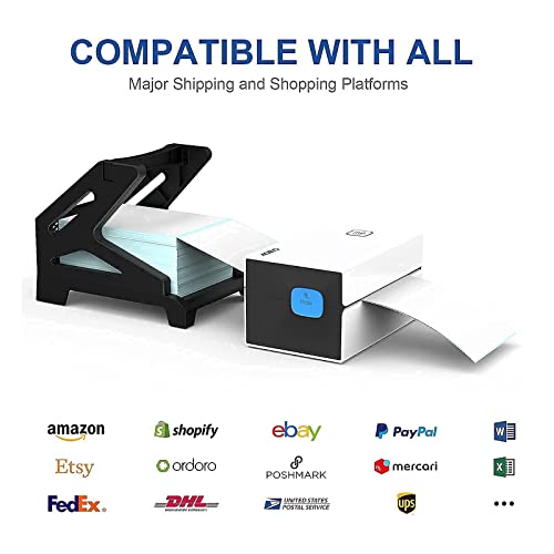 AOBIO Q5 Shipping Label Printer - Label Holder Suitable for up to 4x6 Direct Thermal Labels for Shipping Packages - Compatible with Windows & Mac System and Multiple Platforms