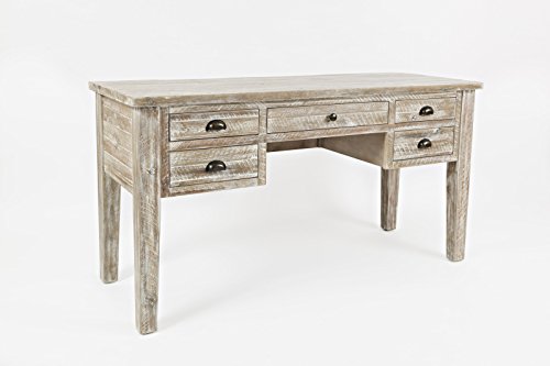 5-Drawer Desk in Gray Finish