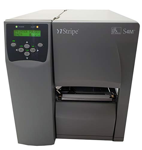 Zebra S4M Monochrome Direct Thermal/Thermal Transfer Industrial Printer, 6 in/s Print Speed, 203 dpi Print Resolution, 4.09" Print Width, 110/220V AC