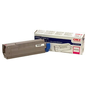 Okidata 43324402 C5500 C5650 C5800 Toner Cartridge (Magenta) in Retail Packaging