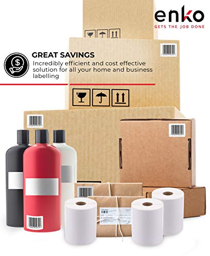 enKo (48 Rolls, 36,000 Labels) 4 x 2" Direct Thermal Address Mailing Shipping Barcode FBA Stickers FN SKU Labels for Zebra,Eltron (Perforated)