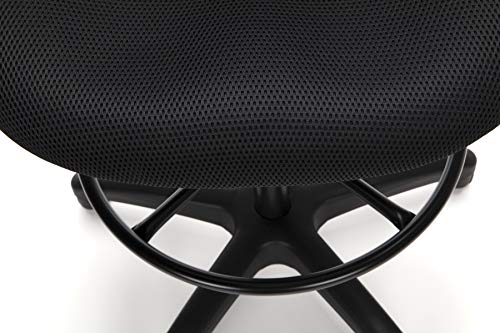 OFM Comfort Series Ergonomic Mesh Swivel Task Chair with Arms and Drafting Kit, Mid Back, in Black (130-AA3-DK-A05)