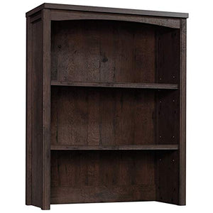 Home Square 2-Piece Set: Lateral File Cabinet & Bookcase Hutch in Coffee Oak