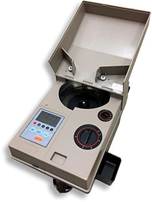 Ribao CS-10 High Speed Portable Coin Counter and Sorter, 1700 Coins per Minute Counting Speed, 1500 Coins Hopper Capacity, Suitable for International Coins and Tokens