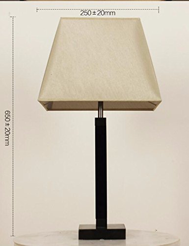 CJSHVR-Simple new Chinese wooden table, study table lamp, bedside lamp room bedroom, soft cloth mounted lamps