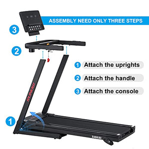 RUNOW Folding Treadmill for Home, 2.5HP Incline Treadmill with 36 Preset Programs, Treadmill Compact Running Machine for Home Gym Office Space