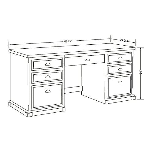 Martin Furniture SO689 kathy ireland Home by Martin Southampton Computer Credenza, Black