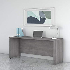 Bush Business Furniture Studio C Collection Desk/Credenza/Return, Platinum Gray