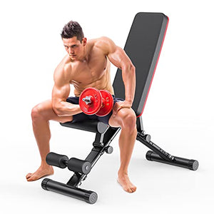 Weight Bench,Adjustable Bench Press Bench,for Home Gym Strength Training Foldable Workout Bench