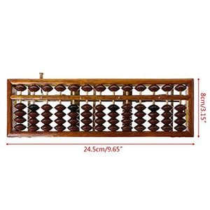 BFTGS Portable Chinese 13 Digits Column Abacus Arithmetic Calculating Counting Math Learning Tool School Office Use