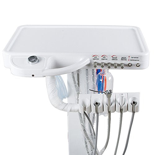 Vinmax 4-Hole Dental Mobile Cart Portable Delivery Therapeutic Apparatus Equipment Movable Cart Unit